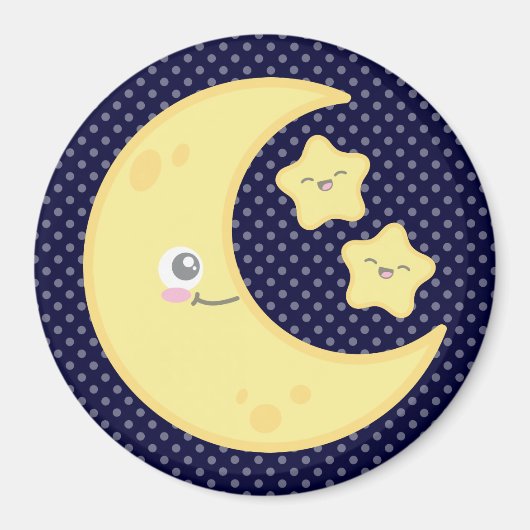 Kawaii Lune et Stars Magnet (Devant)