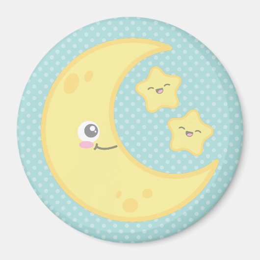 Kawaii Lune et Stars Magnet (Devant)