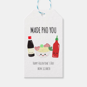 Kawaii Made Pho Elkaar Valentijnsdag Noedels Cadeaulabel