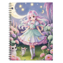 Kawaii Magical Girl Journal - Spirit Cat Notitiebo