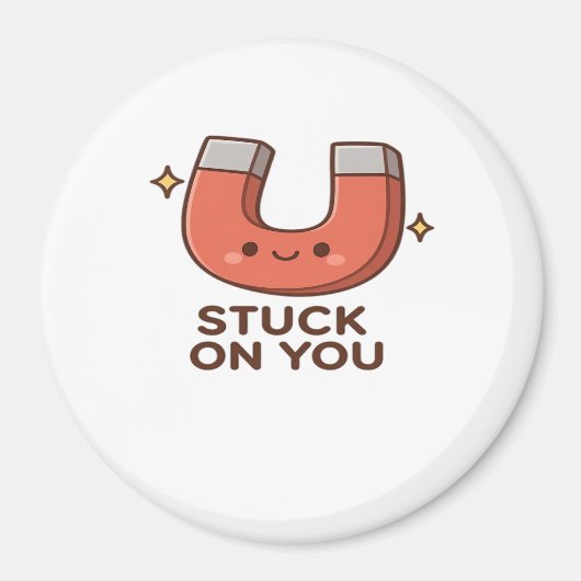 Kawaii Magnet Stuck On You Cute Playful Style  (Devant)