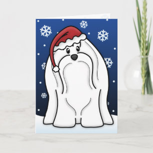Kawaii Maltese kerst Kaart