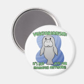 Kawaii Manatee Magnet Magneet (Voorkant / Achterkant)