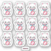 Kawaii Maneki Neko Sticker (Voorkant)