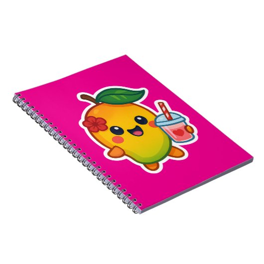 Kawaii Mango – Liefje Fruit met Hart Smoothi Notitieboek (Rechterzijde)