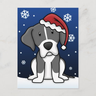 Kawaii Mantle Great Dane Christmas Briefkaart