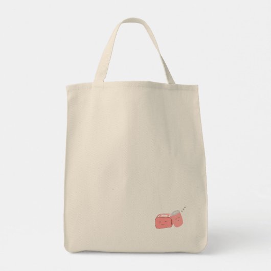 Kawaii Marshmallow-Canvas tas (Achterkant)