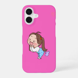 Kawaii meisje telefoonhoesje – Cute Anime stijl vo iPhone 16 Hoesje
