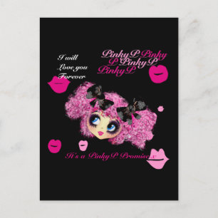 Kawaii meisje verjaardag - gepersonaliseerd briefkaart