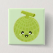 Kawaii Melon Vierkante Button 5,1 Cm (Voorkant)