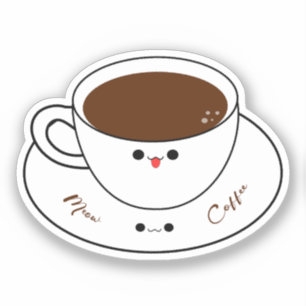 Kawaii Meow Coffee Vinyl Sticker