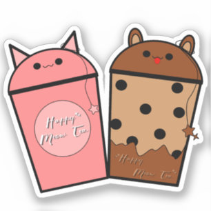 Kawaii Meow Thee Vinyl Sticker