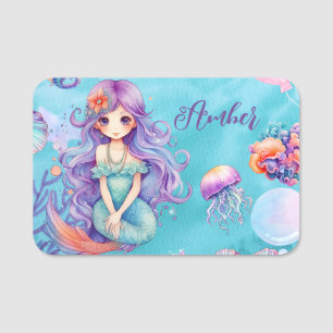 Kawaii Mermaid Party Naamplaatje