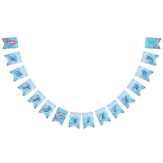 Kawaii Mermaid Party Vlaggetjes (Alle)