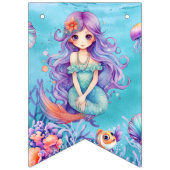 Kawaii Mermaid Party Vlaggetjes (Eerste vlag)