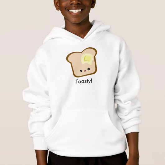 Kawaii mignon Toasty ! Sweat - shirt à capuche (Devant)