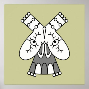 Kawaii, mignonnes affiches de personnages de dessi