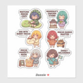 Kawaii Mochi & Dango Snack Winkel Sticker (Vel)