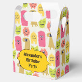 Kawaii Monster Birthday Party Favor Box Bedankdoosjes (Geopend)