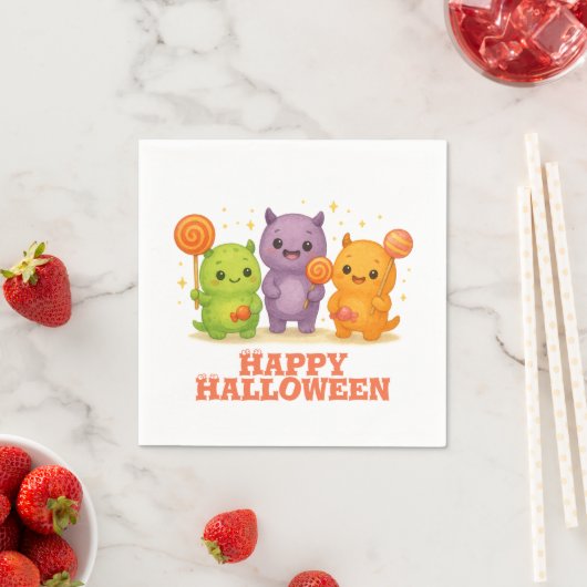 Kawaii Monsters & Lollipops Halloween Favoriete Ta Servet (Insitu)