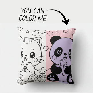 Kawaii Mooie Kleurboek Kussen