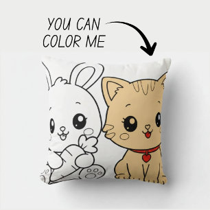 Kawaii Mooie Kleurboek Kussen