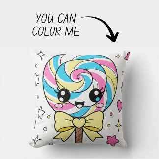 Kawaii Mooie Kleurboek Kussen