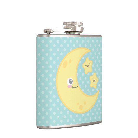 Kawaii Moon en Stars Flask Heupfles (Rechts)