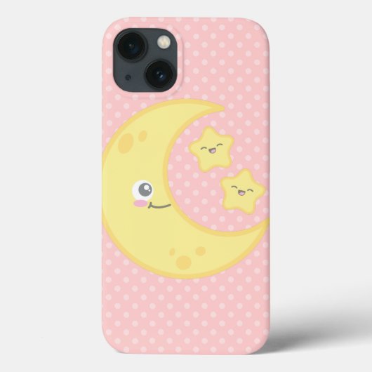 Kawaii Moon en Stars iPad Mini Case (Achterkant)