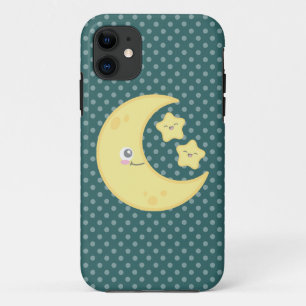 Kawaii Moon en Stars iPhone Case