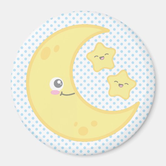Kawaii Moon en Stars Magnet Magneet (Voorkant)