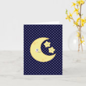Kawaii Moon en Stars Note Card Kaart (Gele Bloem)