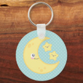 Kawaii Moon en Stars Sleutelhanger (Voorkant)