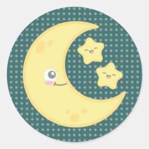 Kawaii Moon en Stars Stickers