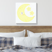 Kawaii Moon en Stars Wrapped Canvas (Insitu (Slaapkamer))
