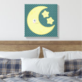 Kawaii Moon en Stars Wrapped Canvas (Insitu (Slaapkamer))