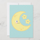 Kawaii Moon et Stars Baby Shower Invitations (Devant)