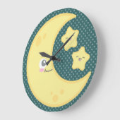 Kawaii Moon et Stars Mur Horloge (Angle)
