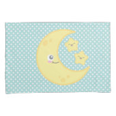 Kawaii Moon & Stars Pillow Hoesje Set Kussensloop (Voorkant-Rechts)