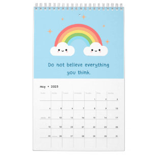 Kawaii Motiverende Positieve Affirmaties Kalender