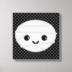 Kawaii Mummy Wrapped Canvas