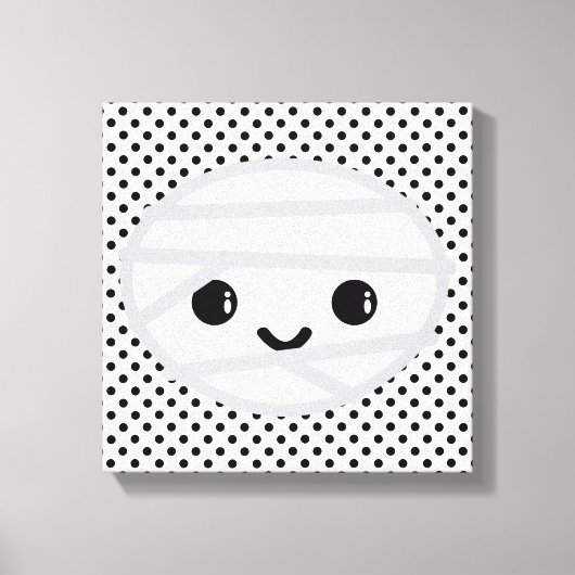 Kawaii Mummy Wrapped Canvas (Voorkant)