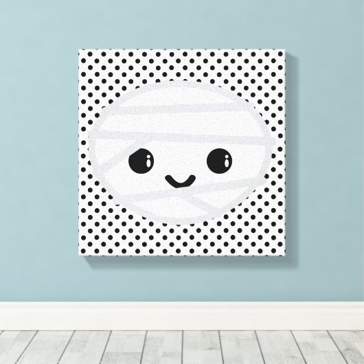 Kawaii Mummy Wrapped Canvas (Insitu (Houten vloer))