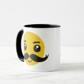 Kawaii Mustache Smiling Mok (Voorkant links)