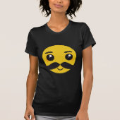 Kawaii Mustache Smiling T-shirt (Voorkant)