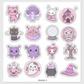 Kawaii Mystical Haunts Sticker Pack  (Vel)