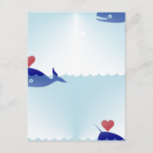 kawaii narwhal briefkaart