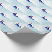 kawaii narwhal cadeaupapier (Hoek)