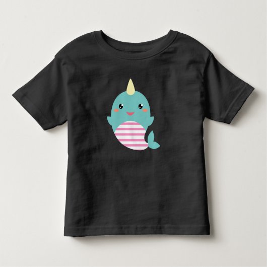Kawaii Narwhal Kinder Shirts (Voorkant)