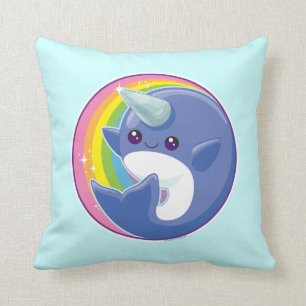 Kawaii Narwhal Kussen